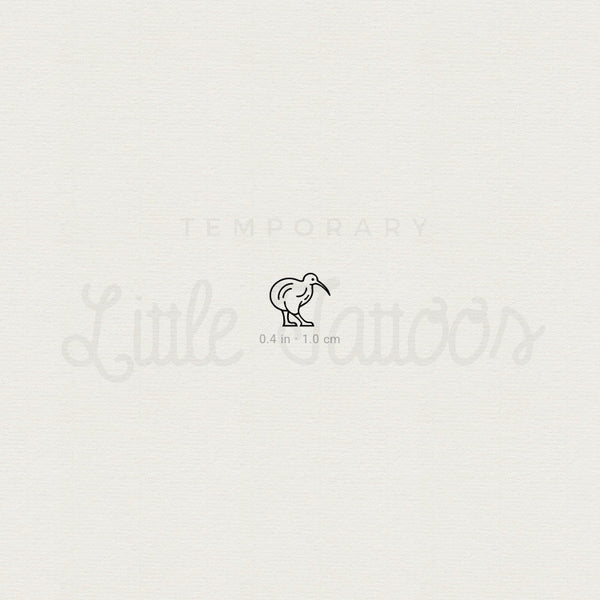 Tiny Kiwi Bird Temporary Tattoo - Set of 3