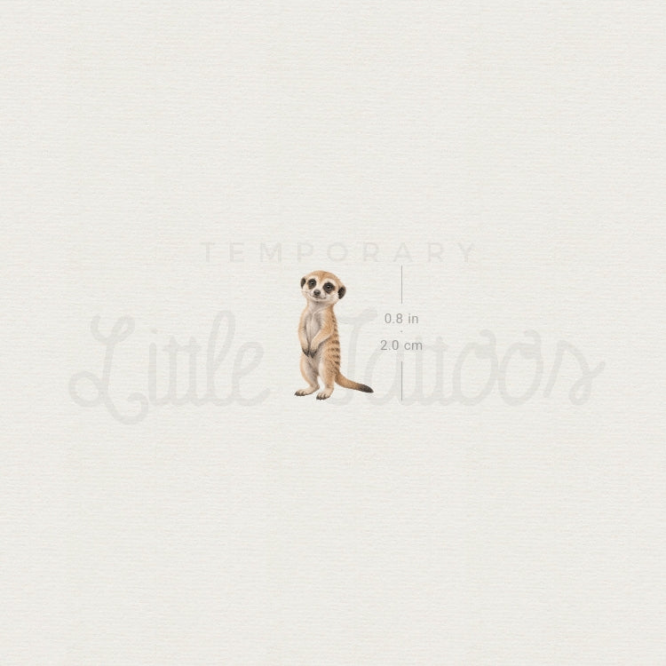 Baby Meerkat Temporary Tattoo - Set of 3