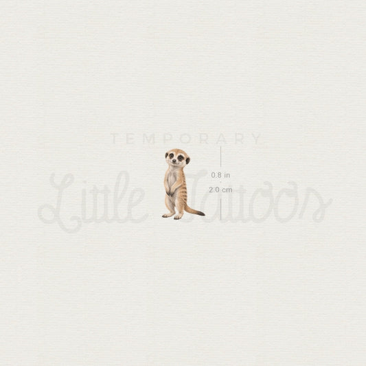 Baby Meerkat Temporary Tattoo - Set of 3