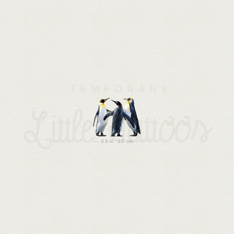 Three Penguins Temporary Tattoo - Set of 3