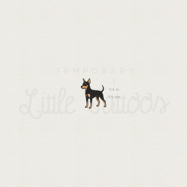 Pinscher Temporary Tattoo - Set of 3