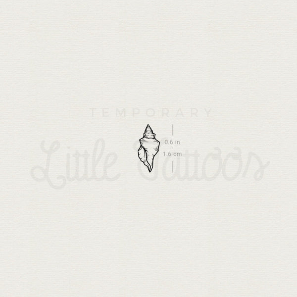 Little Tulip Shell Temporary Tattoo - Set of 3