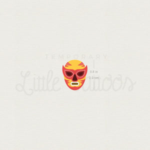 Luchador Mask Temporary Tattoo - Set of 3