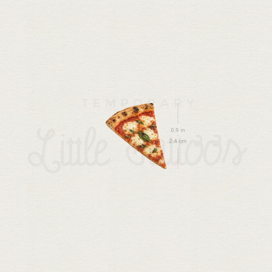 Pizza Marguerita Slice Temporary Tattoo - Set of 3