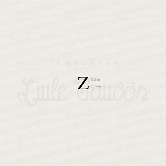 Uppercase Zeta Temporary Tattoo - Set of 3