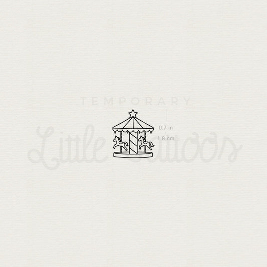 Carousel Temporary Tattoo - Set of 3
