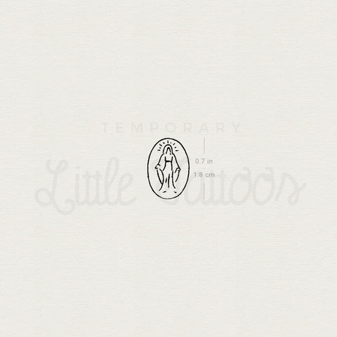 Tiny Virgin Mary Temporary Tattoo - Set of 3