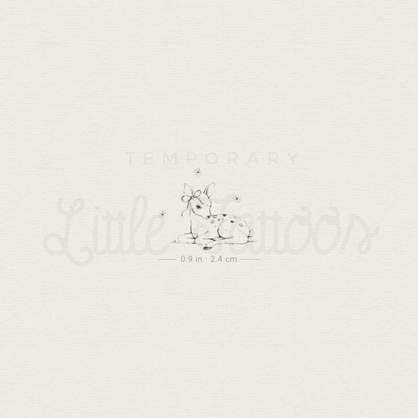 Little Fawn Temporary Tattoo By Stefano Mazza - Set of 3