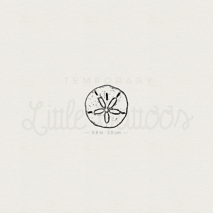Small Sand Dollar Temporary Tattoo - Set of 3