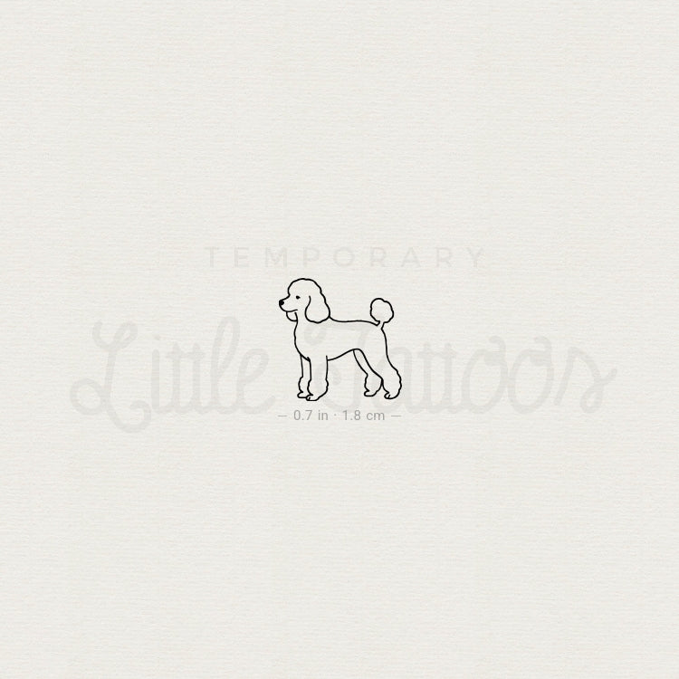 Tatuaje temporal de caniche pequeño - Juego de 3