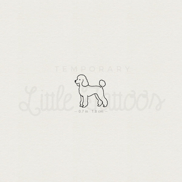 Little Poodle Temporary Tattoo - Set of 3
