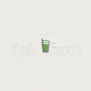 Little Matcha Latte Temporary Tattoo - Set of 3