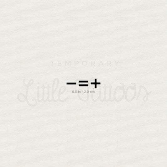 Less Is More Symbol Temporary Tattoo - Set of 3