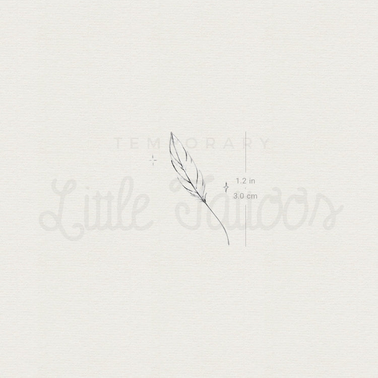 Feather By Stefano Mazza Temporary Tattoo - Set of 3