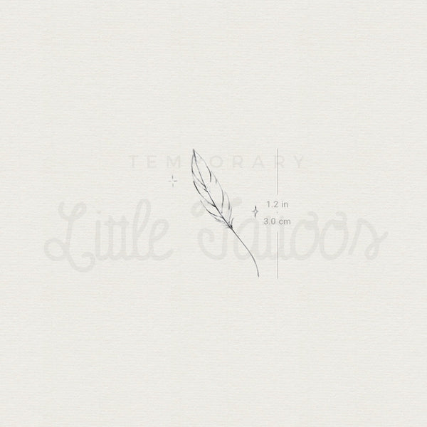 Feather By Stefano Mazza Temporary Tattoo - Set of 3