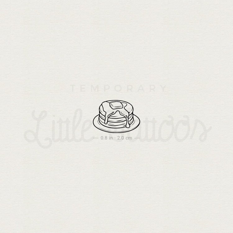 Pancakes Temporary Tattoo - Set of 3