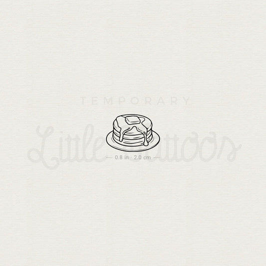 Pancakes Temporary Tattoo - Set of 3
