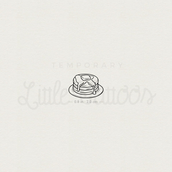Pancakes Temporary Tattoo - Set of 3