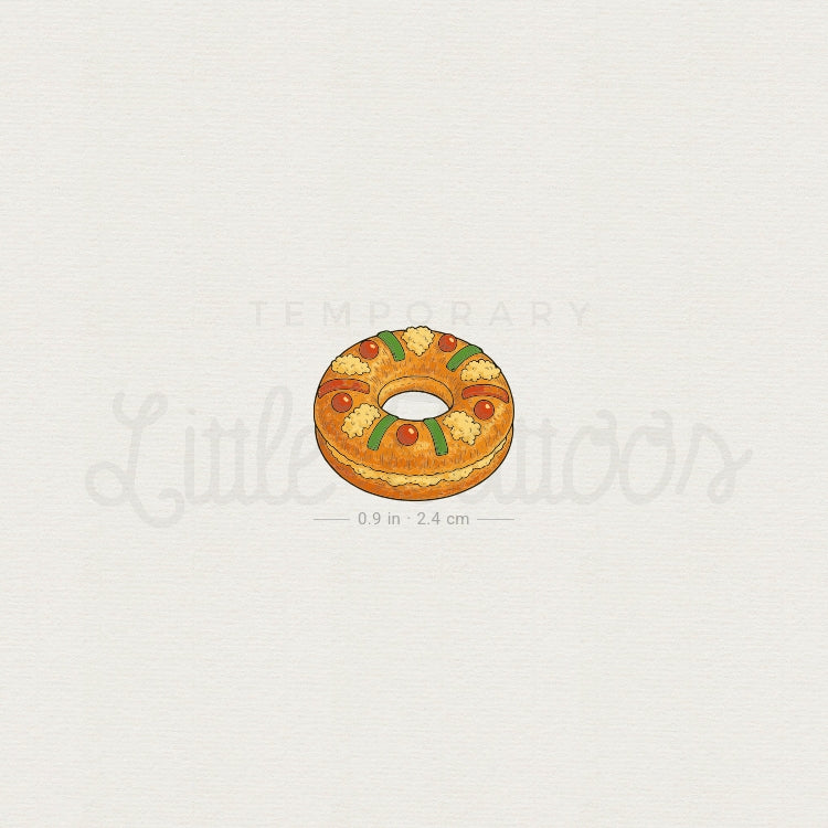 Tatuaje temporal de Roscón de Reyes - Juego de 3