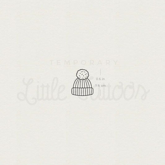 Pom Pom Beanie Temporary Tattoo - Set of 3