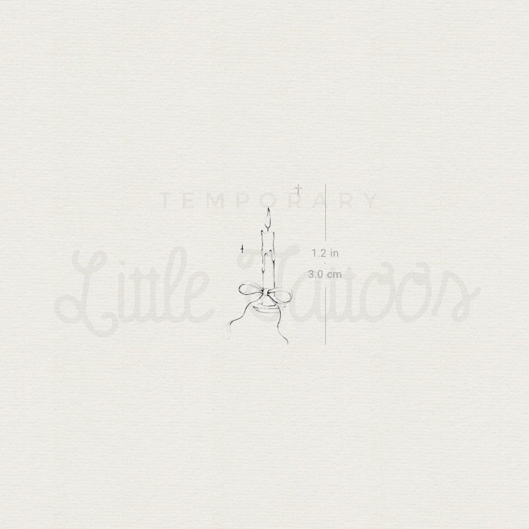 Candle By Stefano Mazza Temporary Tattoo - Set of 3