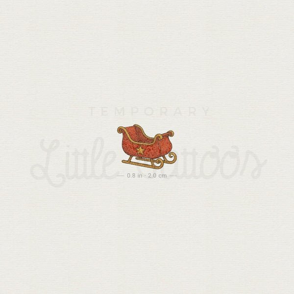 Sleigh Temporary Tattoo - Set of 3