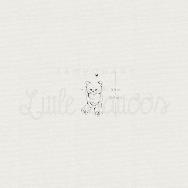 Teddy Bear Temporary Tattoo By Stefano Mazza - Set of 3