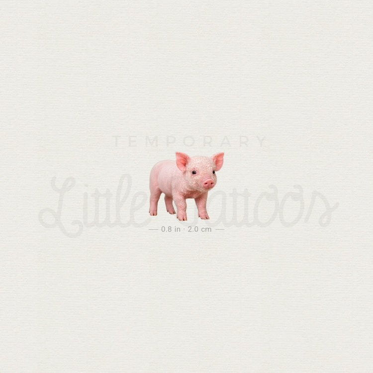 Baby Pig Temporary Tattoo - Set of 3