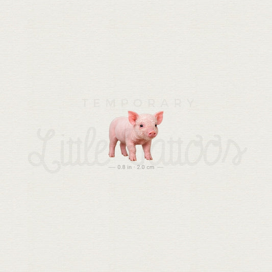 Baby Pig Temporary Tattoo - Set of 3