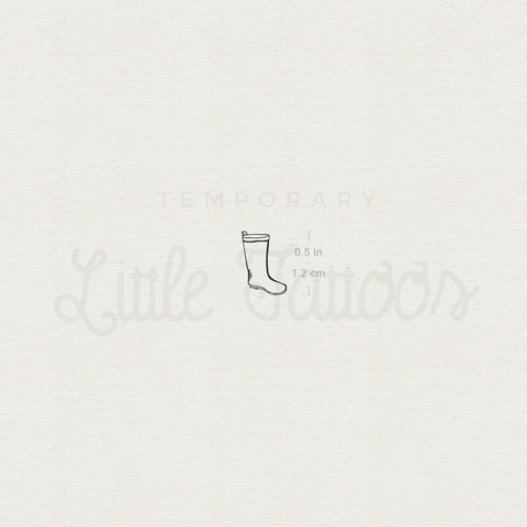 Tiny Rain Boot Temporary Tattoo - Set of 3