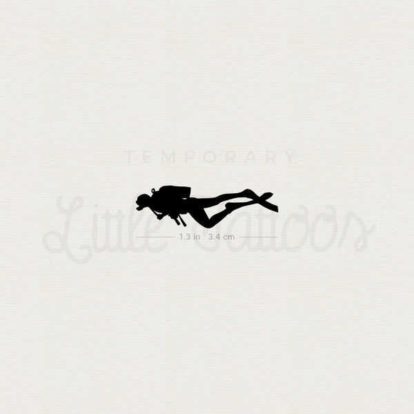 Diver Temporary Tattoo - Set of 3