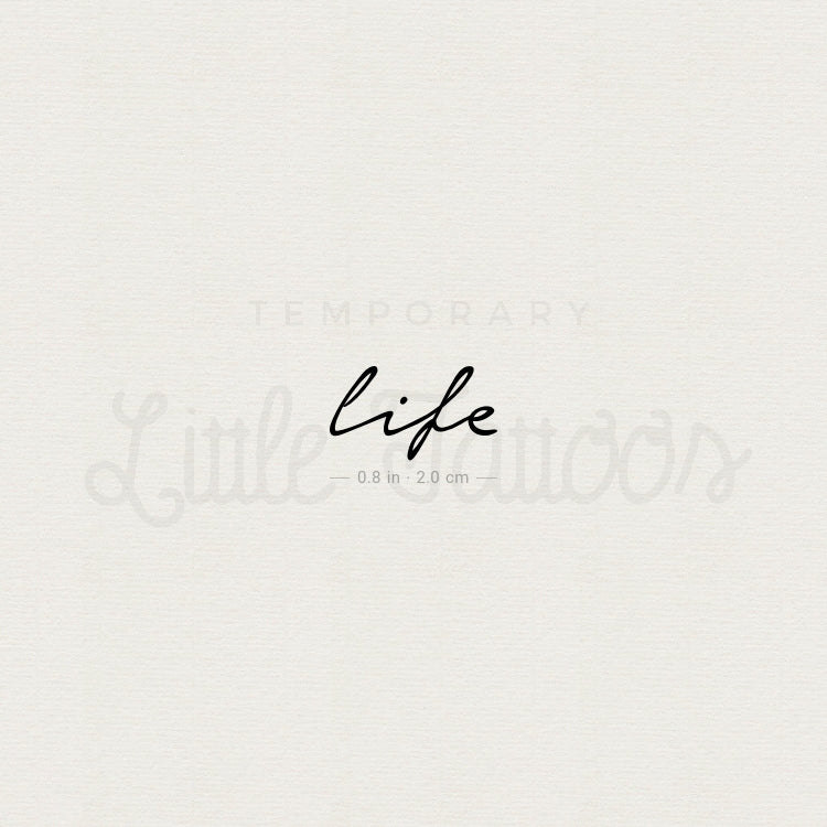 Life Temporary Tattoo - Set of 3