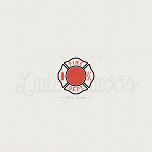 Fire Dept Temporary Tattoo - Set of 3