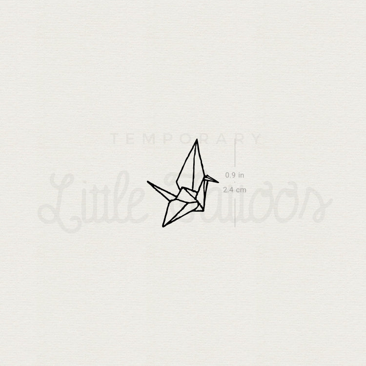 Orizuru Origami Crane Temporary Tattoo - Set of 3