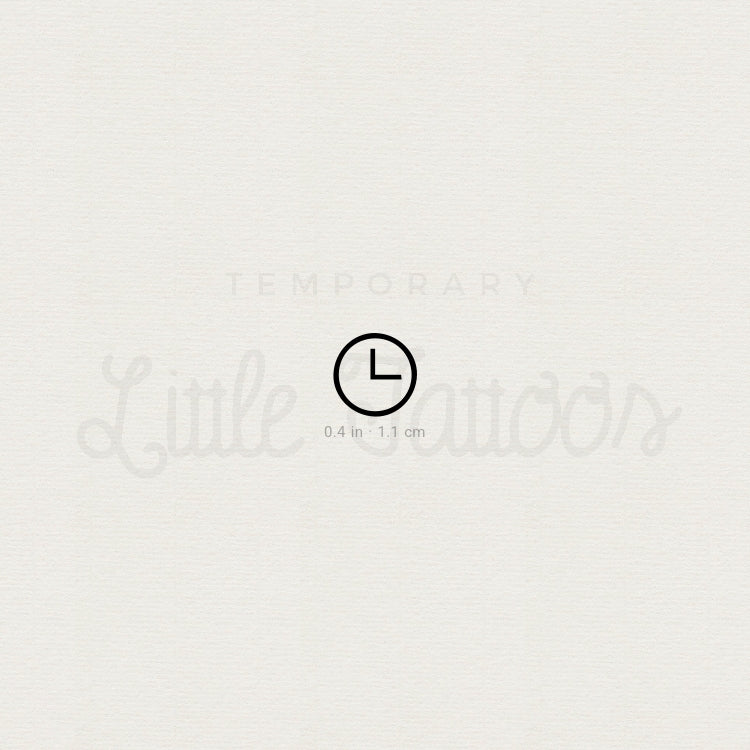 Clock Temporary Tattoo - Set of 3