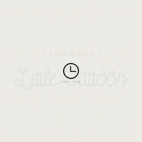 Clock Temporary Tattoo - Set of 3