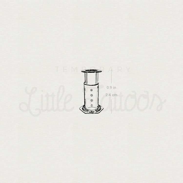 Aeropress Manual Coffeemaker Temporary Tattoo - Set of 3