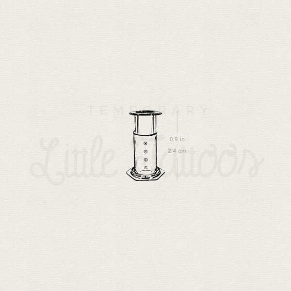 Aeropress Manual Coffeemaker Temporary Tattoo - Set of 3