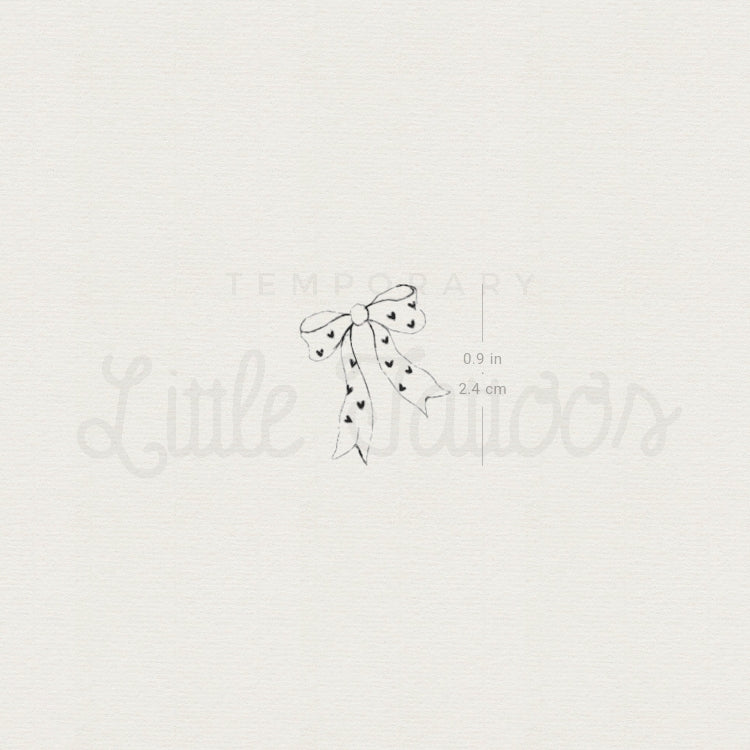 Ribbon Bow By Stefano Mazza Temporary Tattoo - Set of 3