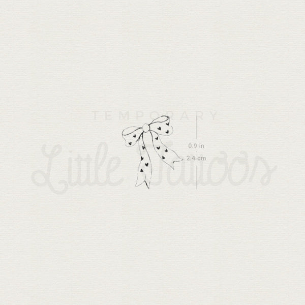 Ribbon Bow By Stefano Mazza Temporary Tattoo - Set of 3