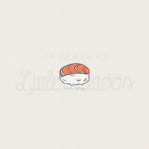 Salmon Nigiri Temporary Tattoo - Set of 3