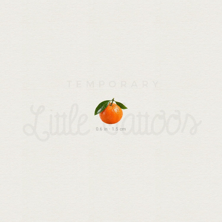Tangerine Temporary Tattoo - Set of 3