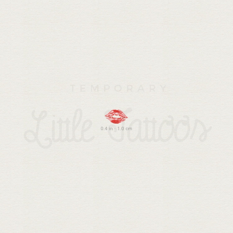 Tatuaje temporal de beso pequeño (juego de 3)
