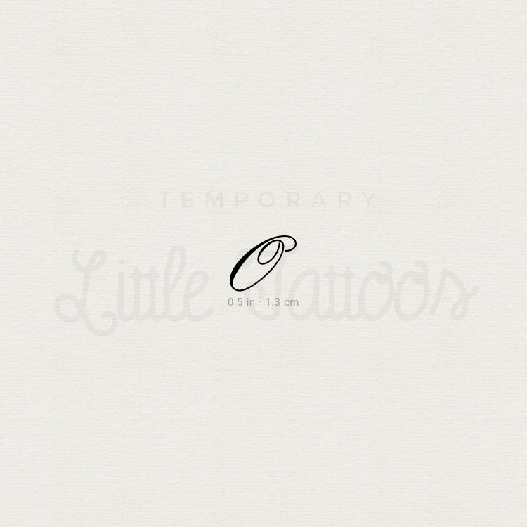 Tatuaje temporal de la letra O (juego de 3)