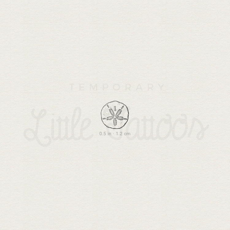 Tiny Sand Dollar Temporary Tattoo - Set of 3