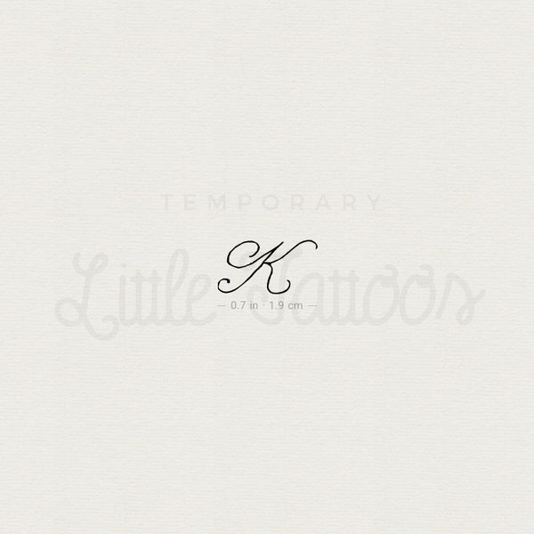 Script  K Temporary Tattoo - Set of 3