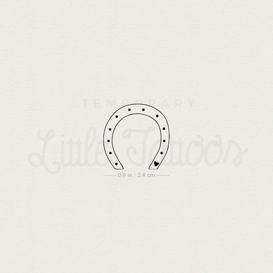 Horseshoe Heart Temporary Tattoo - Set of 3