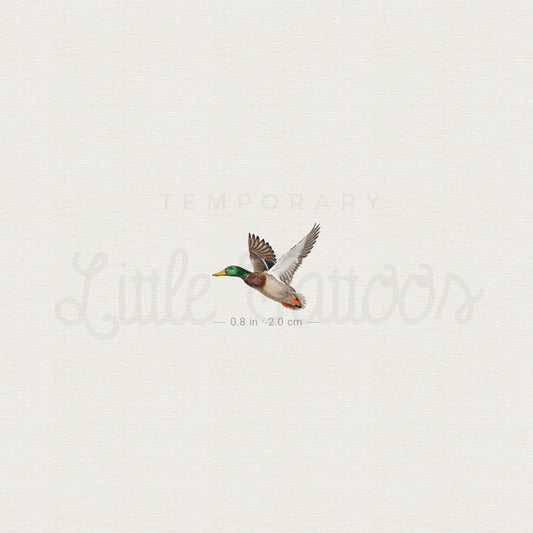 Flying Duck Temporary Tattoo - Set of 3