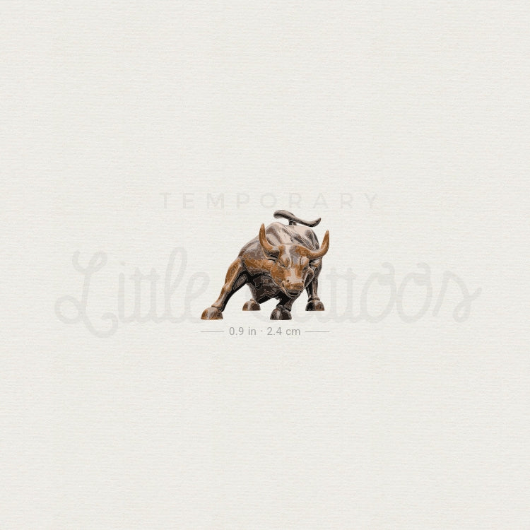 NY Charging Bull Temporary Tattoo - Set of 3