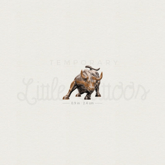 NY Charging Bull Temporary Tattoo - Set of 3